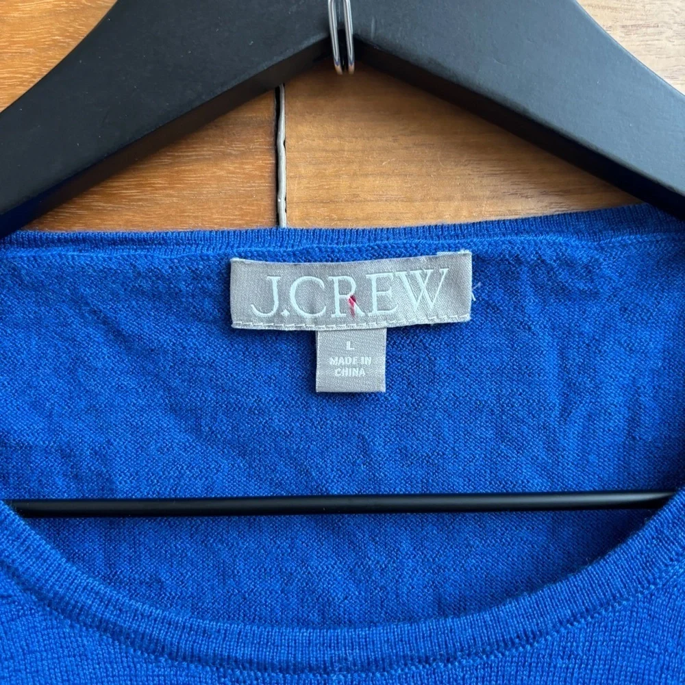 J. Crew Pullover Long Sleeve Women's Sweater in Royal Blue, Size L
